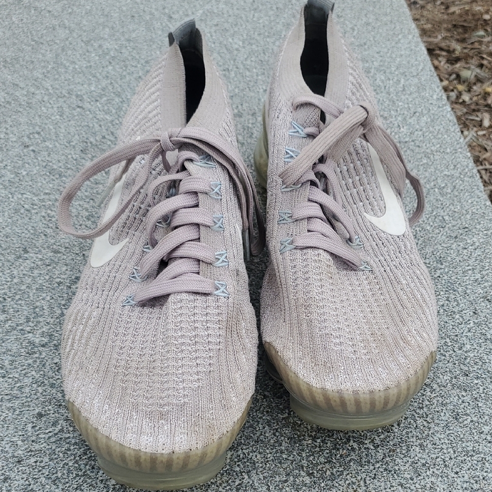 Nike Air Max Vapor Flyknit 3 Women's Gray Running Shoes - Picture 4 of 16